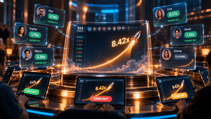Neon Rocket Crash Game Arena (1)